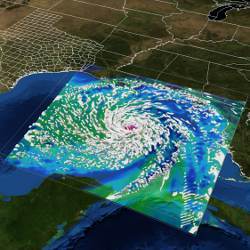 visualization of Hurricane Ike