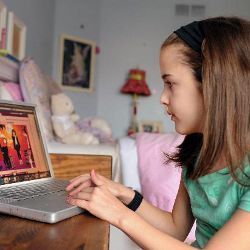 girl with computer