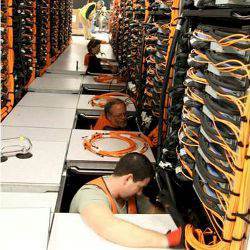 workers installing Sequoia supercomputer