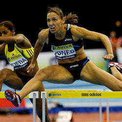 Lolo Jones hurdling