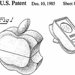 Patent figure apple-shaped phone