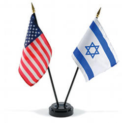 U.S. and Israel flags