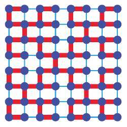 possible spanning tree of the unweighted square grid