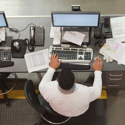 worker at desk