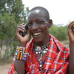 Kenyan male with cellphone