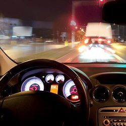 view from inside a moving car