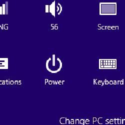 Windows 8 settings menu