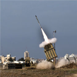 Iron Dome missile launch