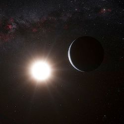 planet orbiting Alpha Centauri B, artist's rendering