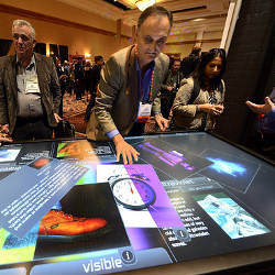 interactive display table at CES