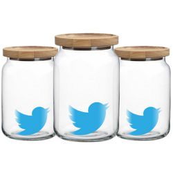Twitter bird in jar