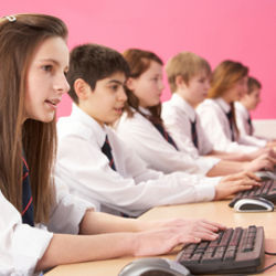 students at keyboards