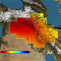 Variations in total water storage