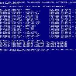 The "Blue Screen of Death"