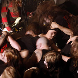 Dancers in a mosh pit