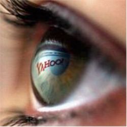 Yahoo reflected in eye