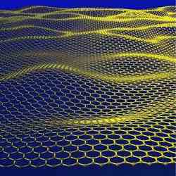 Artist's impression of a sheet of corrugated graphene.