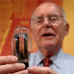 Gordon Moore with vacuum tube