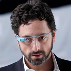 Sergey Brin in Google Glass