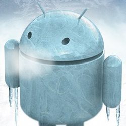 A frosty android.