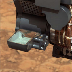 First sample powdered rock Mars