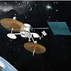 A communications satellite.