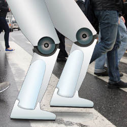 legs of animated robot