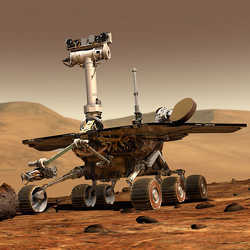 The Mars rover Curiosity.