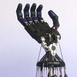 A robot hand.