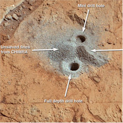 Dust from Mars drilling