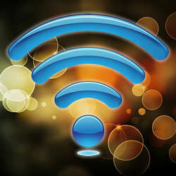 The Wi-Fi symbol.