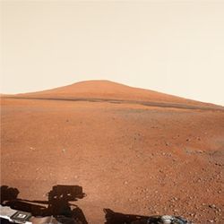 View from inside Gale Crater, Mars