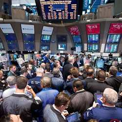 Trades on the floor of the New York Stock Exchange.