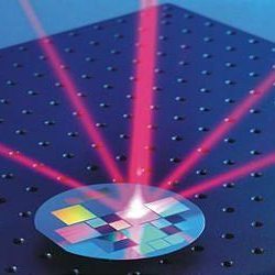 A micro-fabricated diffraction grating.