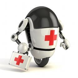 An illustration of a medical robot