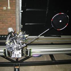 The badminton-playing robot. 