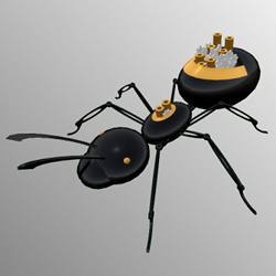 A model of a steampunk ant.