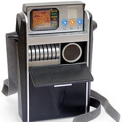 A tricorder prop, as used on the television show "Star Trek."