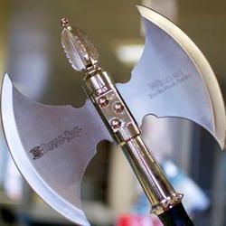 A battle axe, representing the Battle Hack competition.