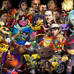 A collage of video game characters.