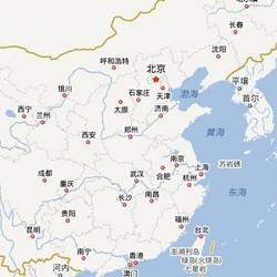 A mapped view of high pollution areas in China.