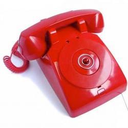 A red telephone.