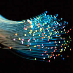 Optical fibers.