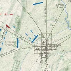 Map of Battle of Gettysburg 