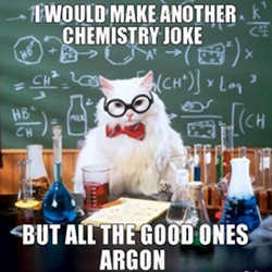 A scientific cat meme. 