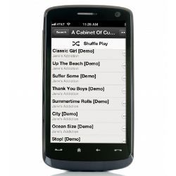 smartphone with playlist