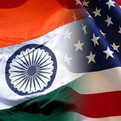 India and U.S. flag