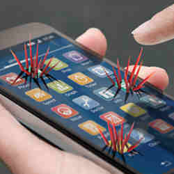 A representation of malicious apps on a smartphone. 