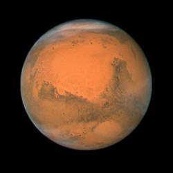 The planet Mars.