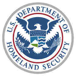 The seal of the U.S. Department of Homeland Security.